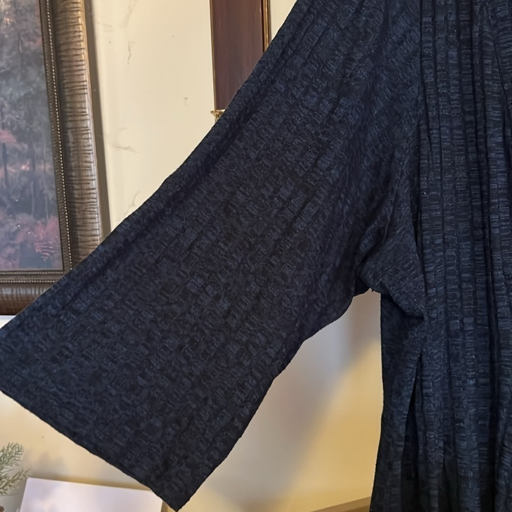 TORRID Blue/Black Marbled Ribbed Knit Trapeze Style Sweater Dress, Size 6X,GUC. - Picture 5 of 9